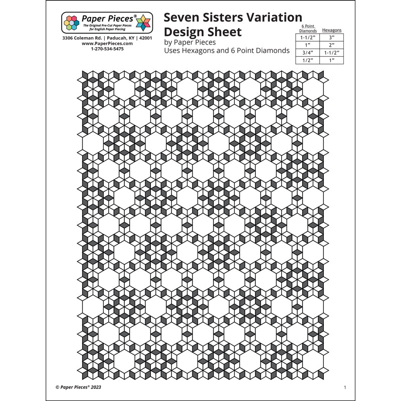 Seven Sisters Variation Design Sheet (Free PDF Download)