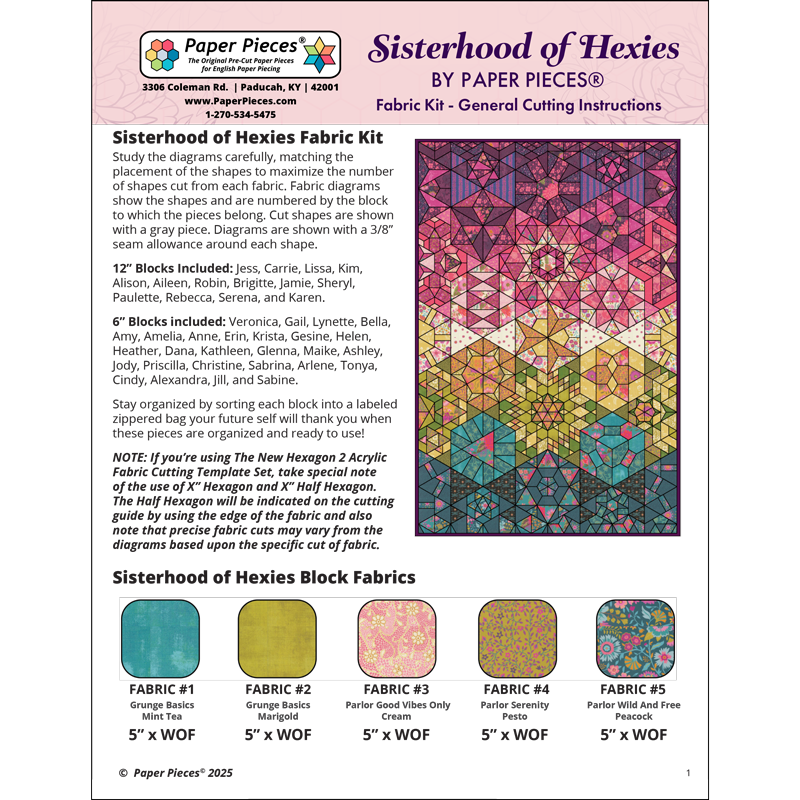 Sisterhood of Hexies Pattern Guide | FREE DOWNLOAD
