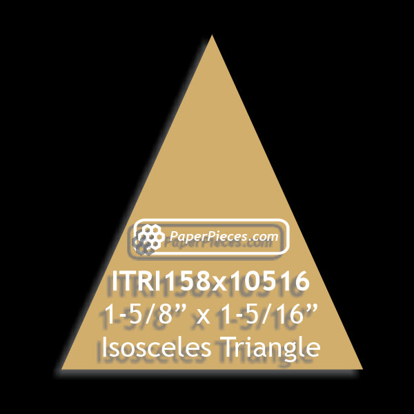 1-5/8" x 1-5/16" Isosceles Triangle