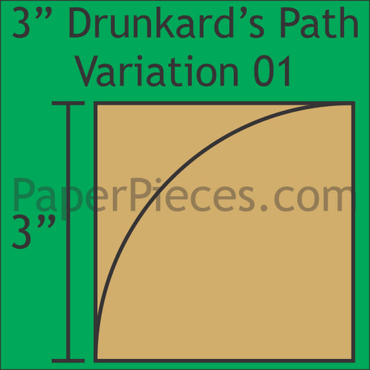 3" Drunkard's Path Variation 01