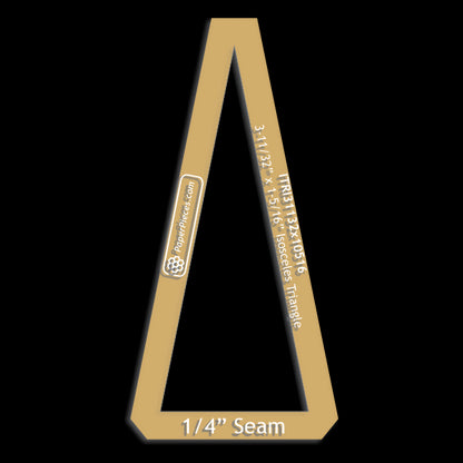 3-11/32 x 1-5/16" Isosceles Triangle