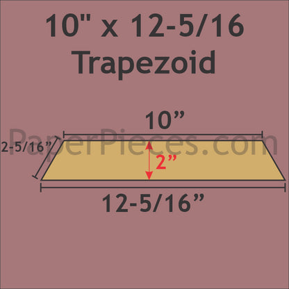 10" x 12-5/16" Trapezoid