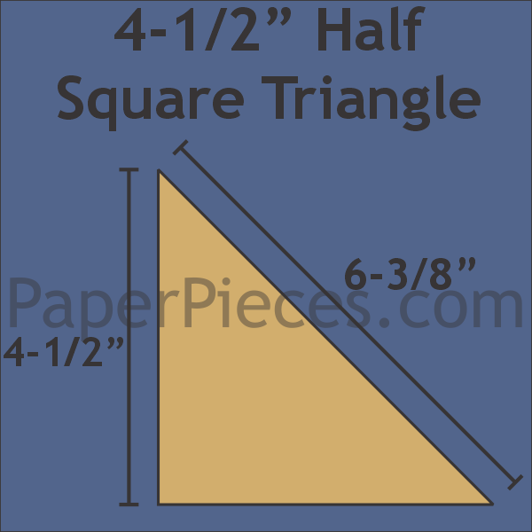 4-1/2" Half Square Triangle