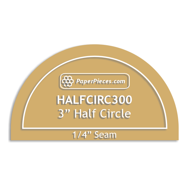 3" Half Circle