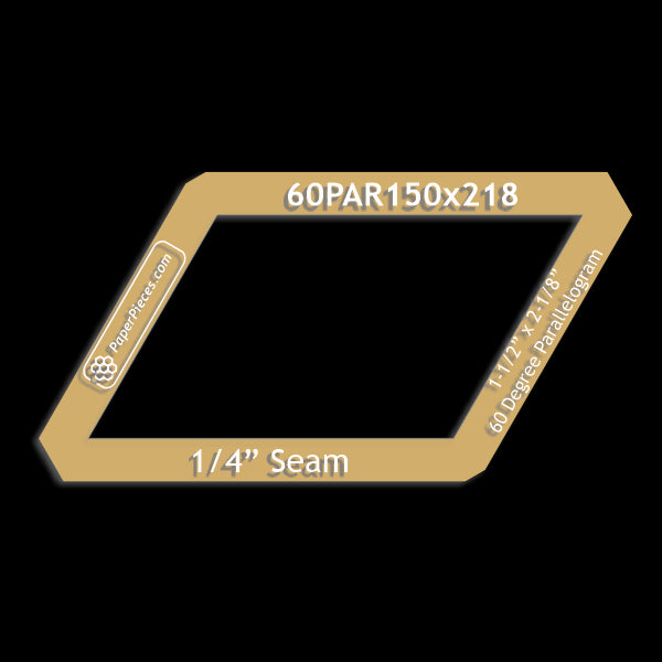 1-1/2" x 2-1/8" 60 Degree Parallelogram