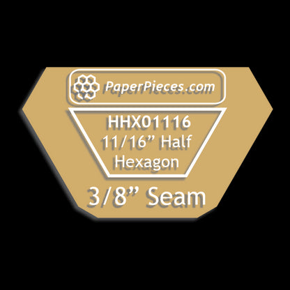11/16" Half Hexagon