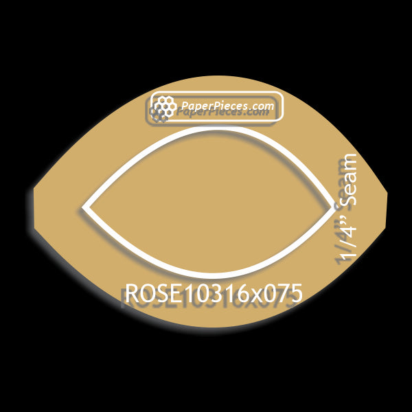 1-3/16" x 3/4" Rose Leaf