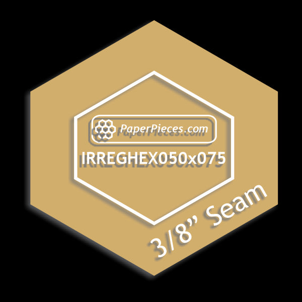 1/2" X 3/4" Irregular Hexagon