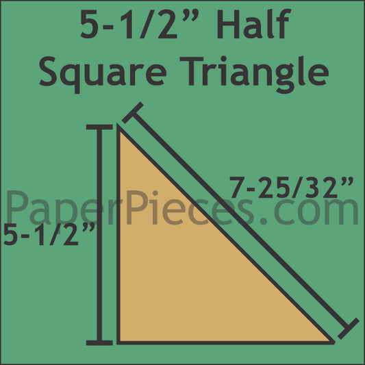 5-1/2" Half Square Triangle