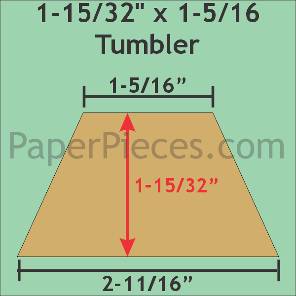 1-15/32" x 1-5/16" Tumbler
