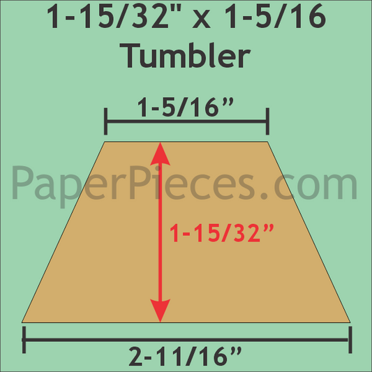 1-15/32" x 1-5/16" Tumbler