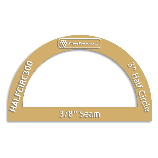 3" Half Circle