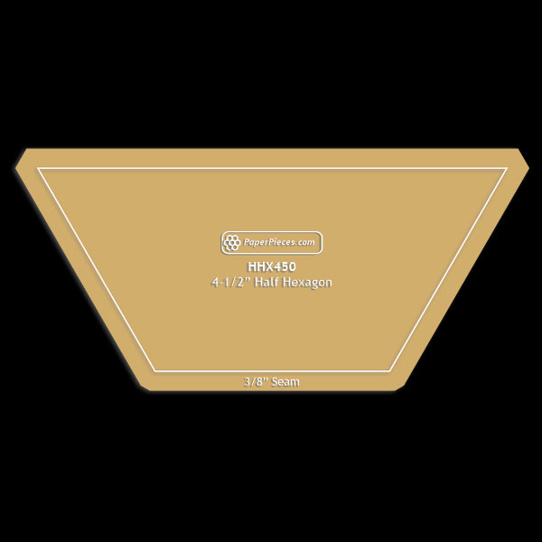 4-1/2" Half Hexagon
