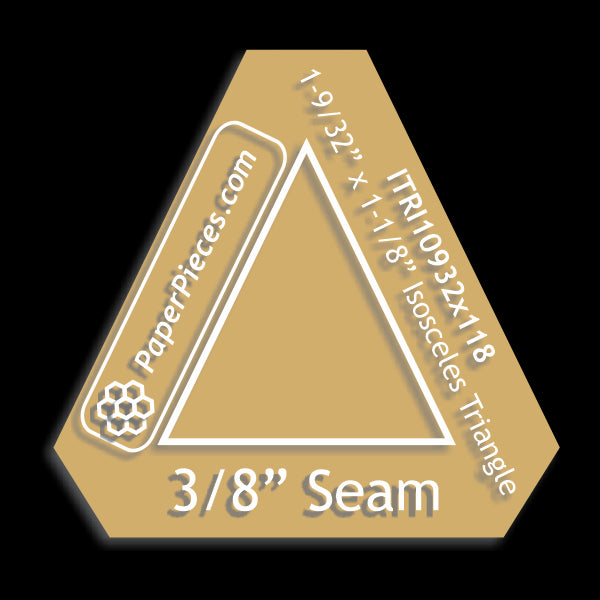 1-9/32" x 1-1/8" Isosceles Triangle