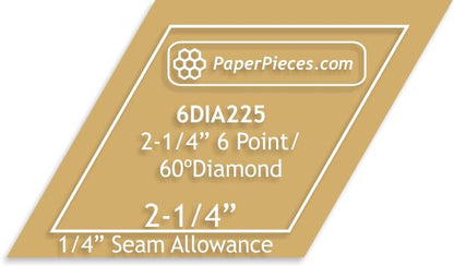 2-1/4" 6 Point Diamonds