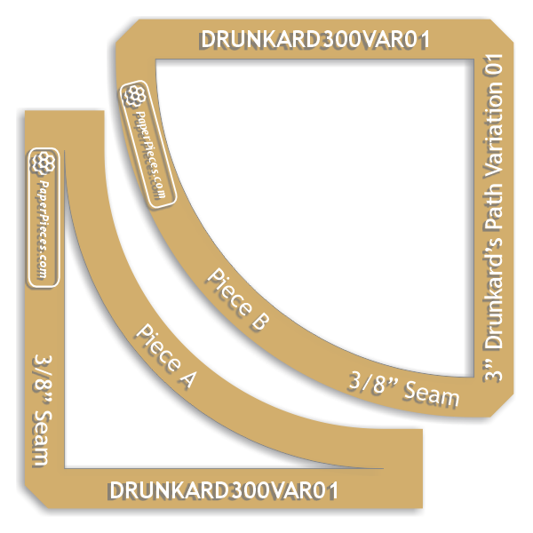 3" Drunkard's Path Variation 01