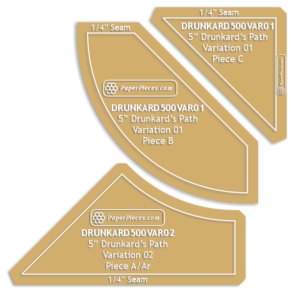 5" Drunkard's Path Variation 02