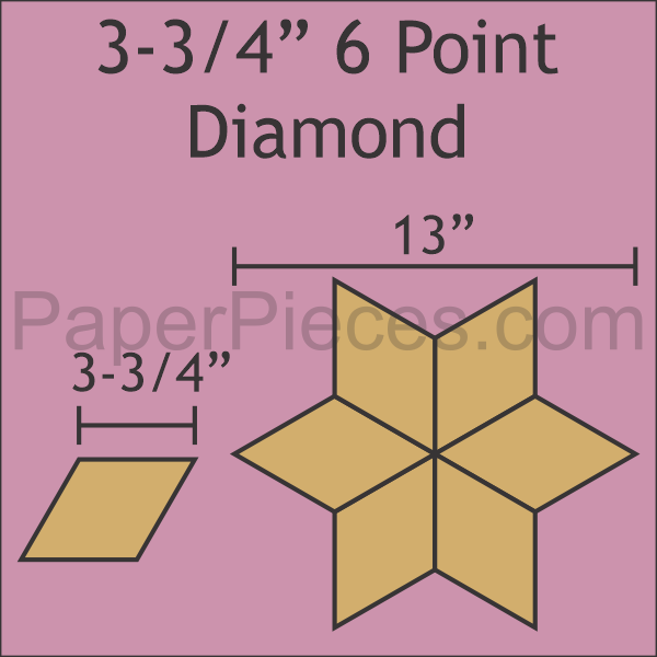 3-3/4" 6 Point Diamond