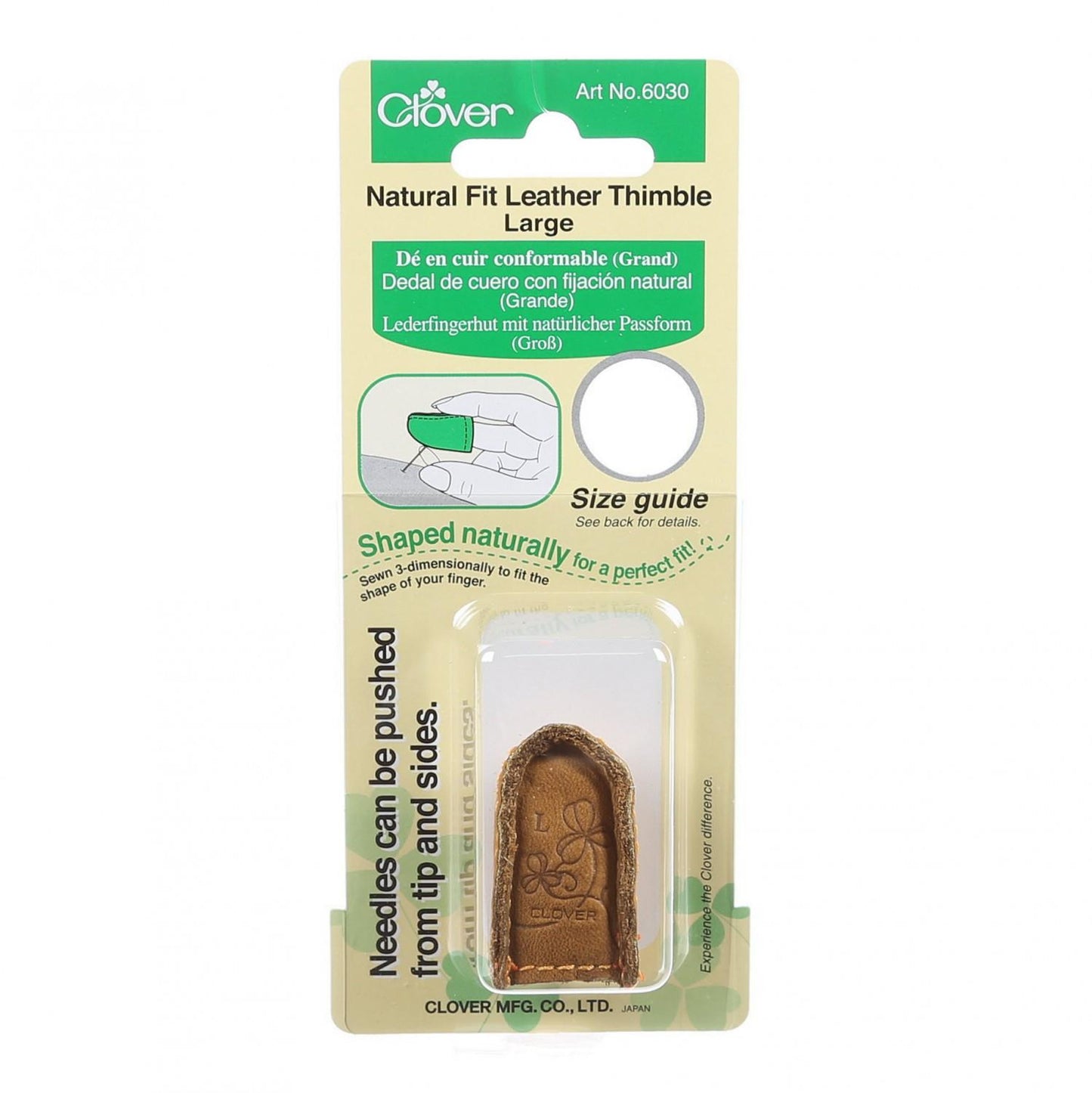 Natural Fit Leather Thimble- Large