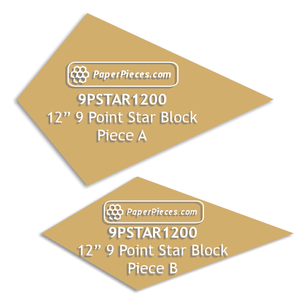 12" 9 Point Star Block