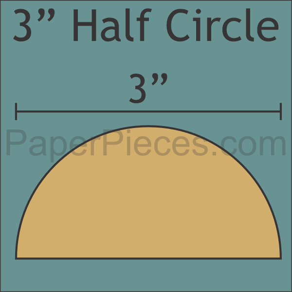 3" Half Circle