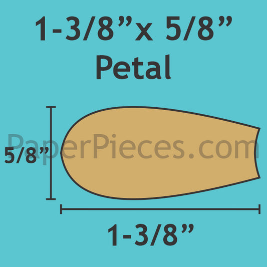 1-3/8" x 5/8" Petal