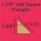 1-3/8" Half Square Triangle