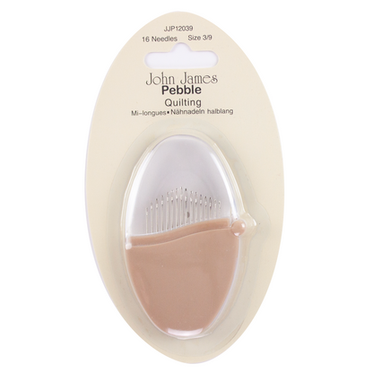 John James Pebble- Quilting. Assorted Sizes 3-9. Includes 16 Needles.