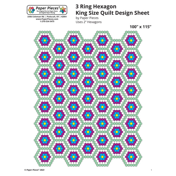 Hexagon Design Sheet (FREE PDF Download) by Paper Pieces®