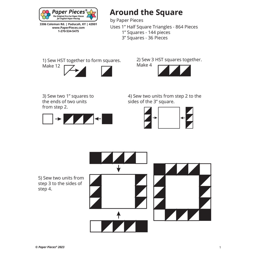 Around the Square (FREE PDF Download) – Paper Pieces