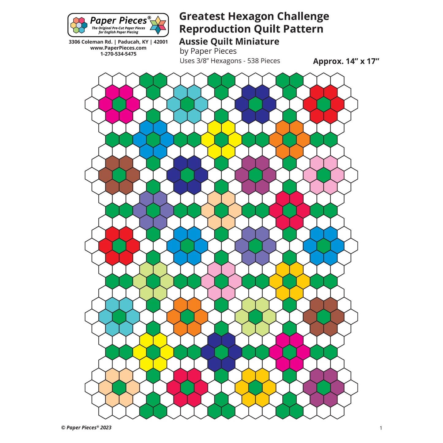 Greatest Hexagon Challenge Reproduction Design Sheet (FREE PDF Download)