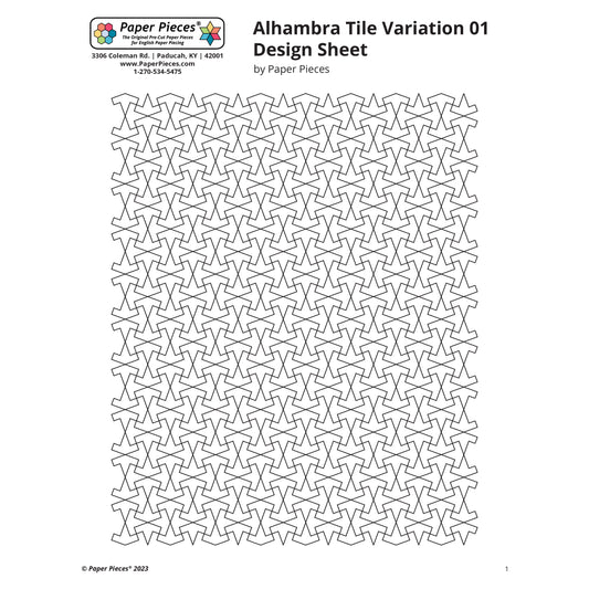 Alhambra Tile Variation 01 Design Sheet (FREE PDF Download)