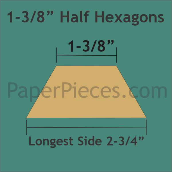1-3/8" Half Hexagon