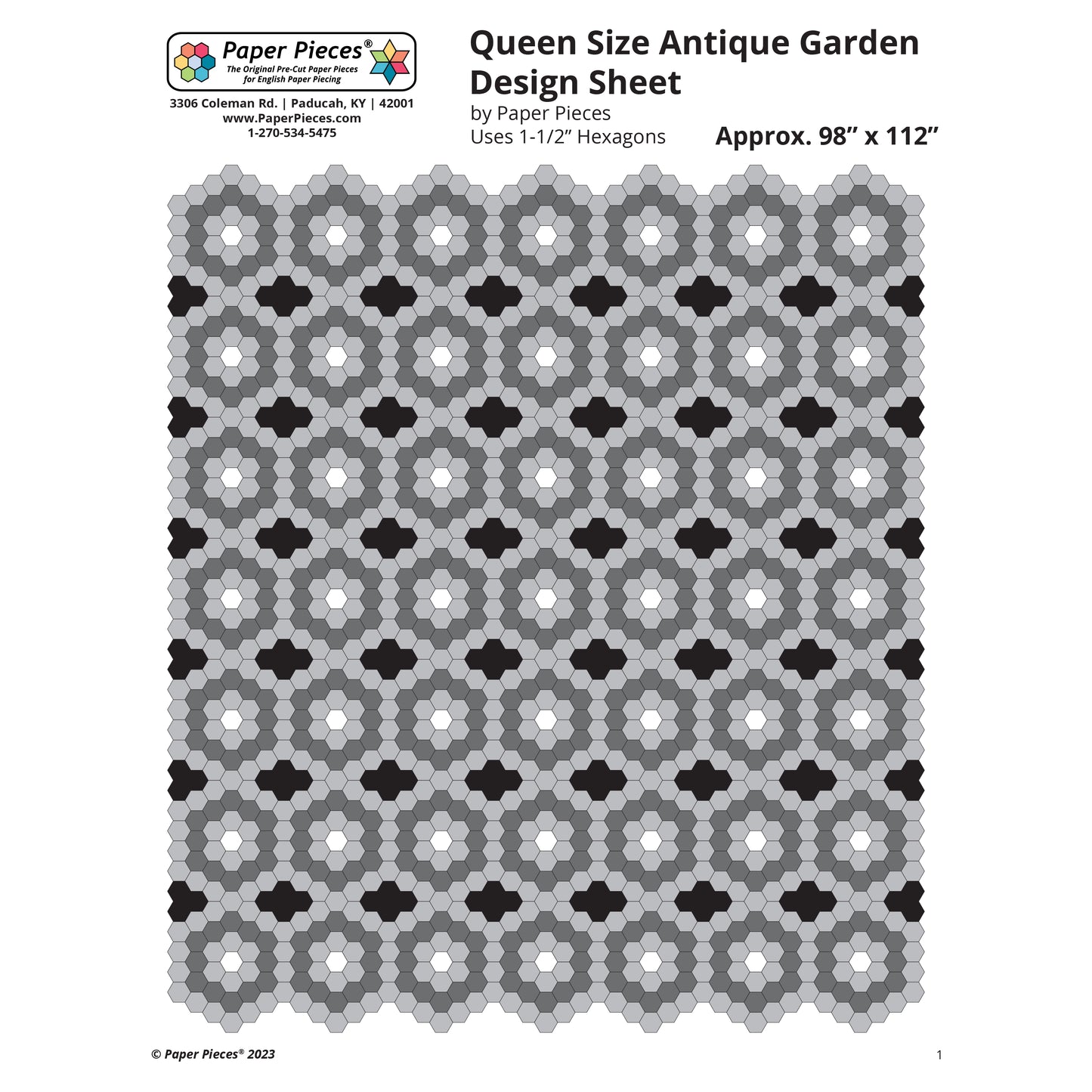 Antique Garden Queen Size Design Sheet (FREE PDF Download)