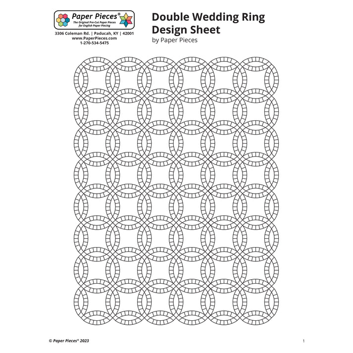 Double Wedding Ring Design Sheet (FREE PDF Design Sheet) Paper Pieces