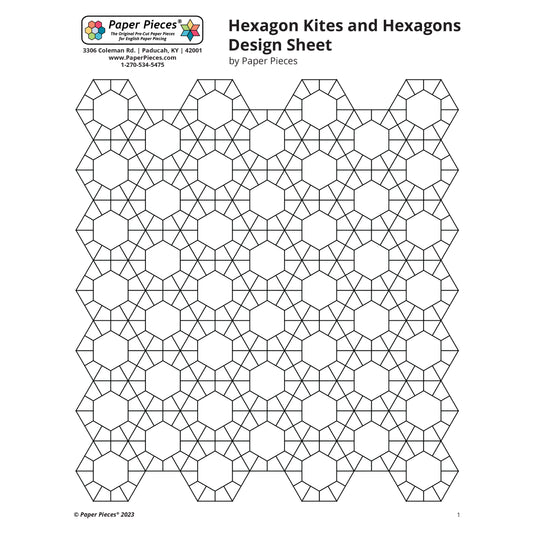 Hexagon + Kites Design Sheet (FREE PDF Design Sheet)