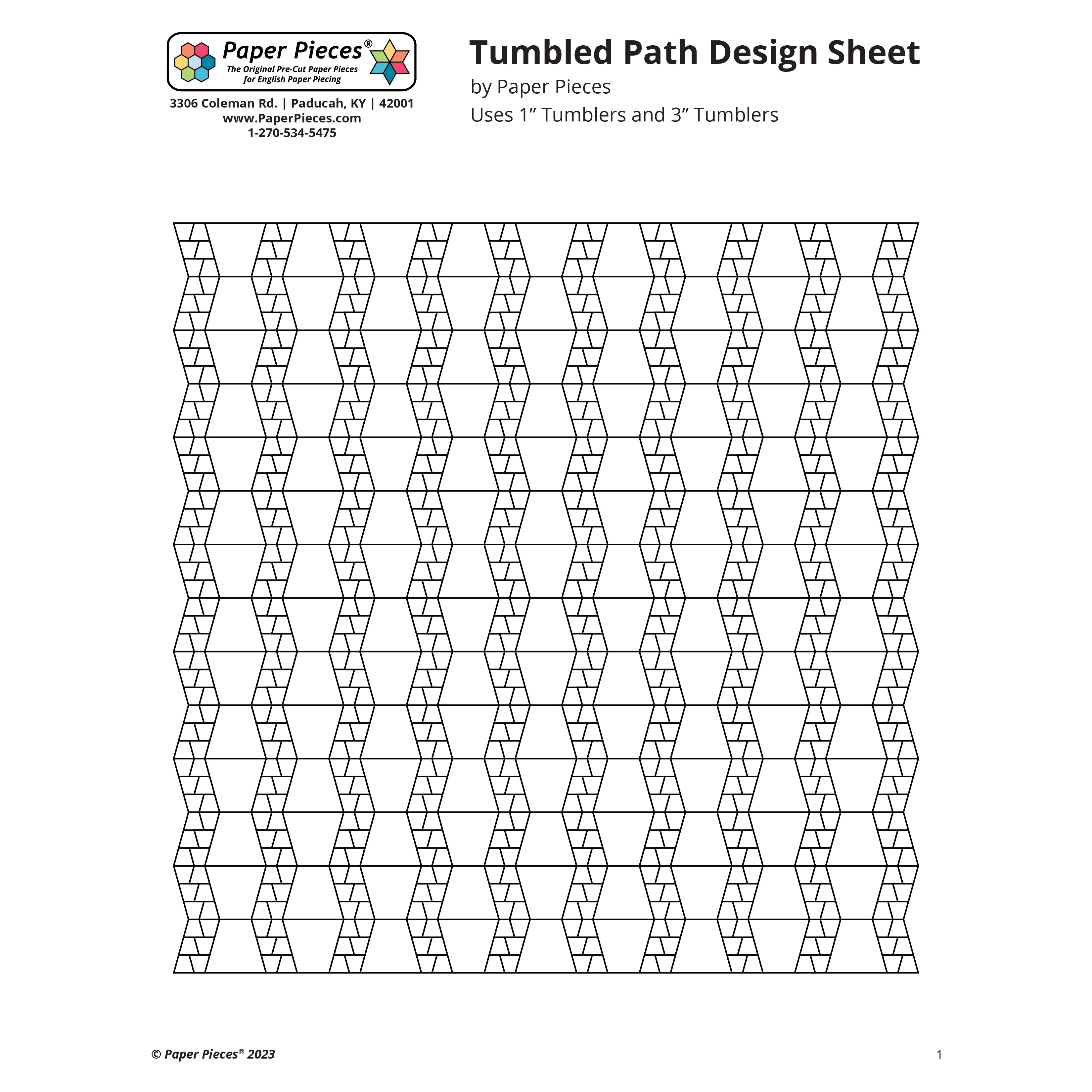 Designed Sheet.pdf Tumbled Path Design Sheet (FREE PDF Download) – Paper Pieces