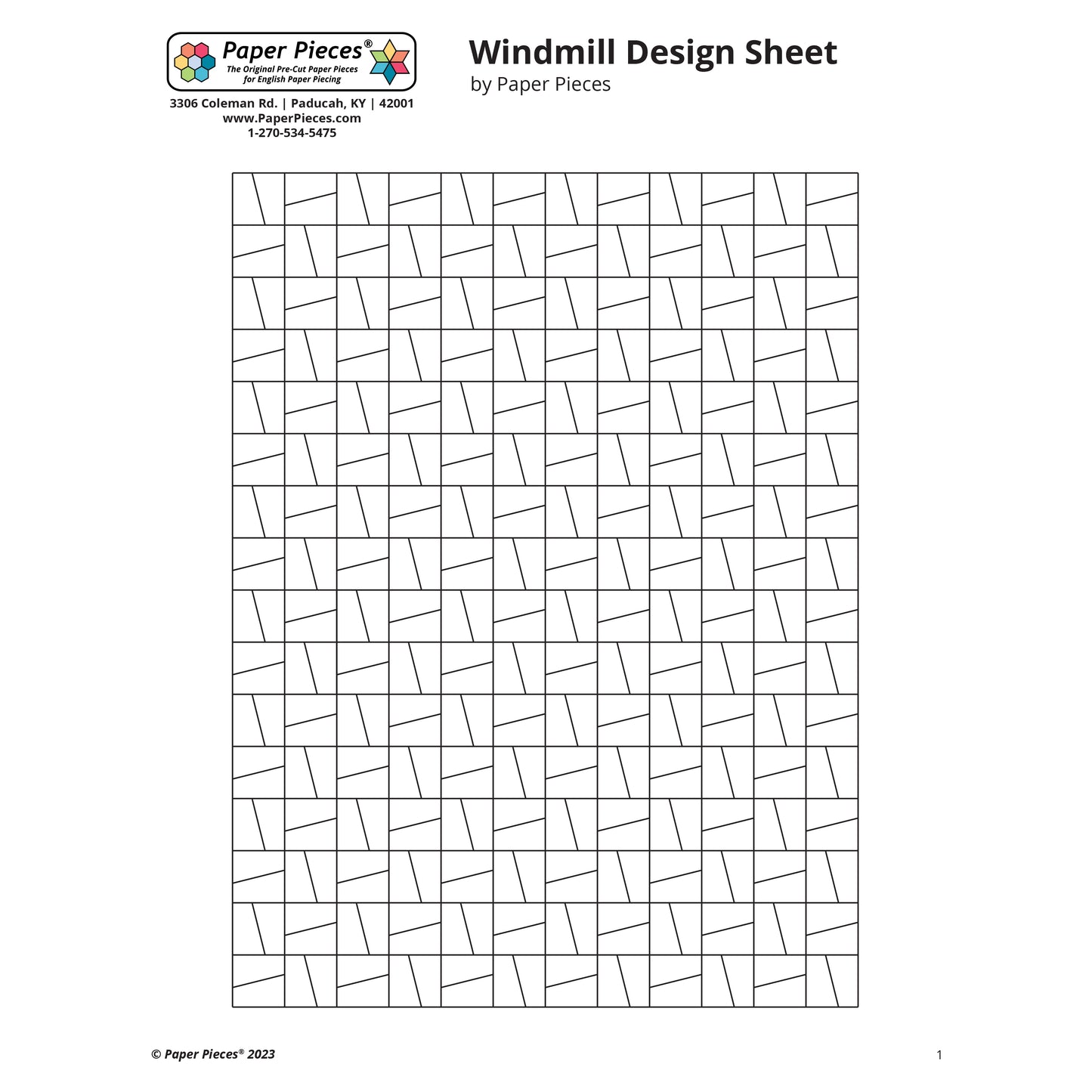 Windmill Design Sheet (FREE PDF Download)
