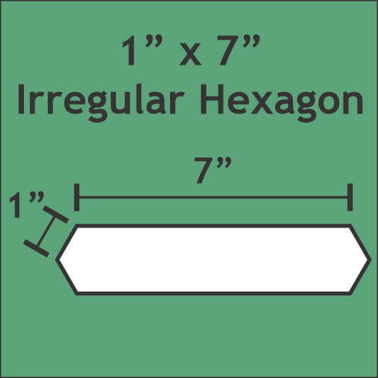 1" x 7" Irregular Hexagon