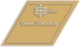 Green Diamonds 1 PC Acrylic by Kaffe Fassett with 1/4" Seam