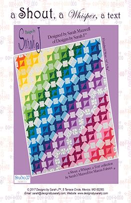 a Shout, a Wisper, a Text Pattern by Sarah J Maxwell Pattern Only