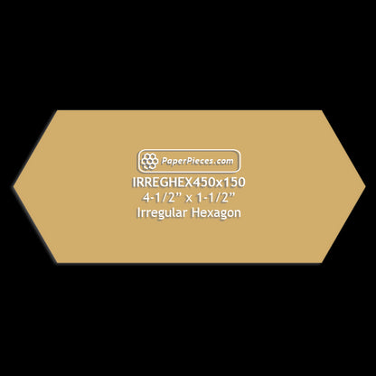 4-1/2" x 1-1/2" Irregular Hexagon