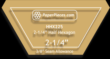 2-1/4" Half Hexagons