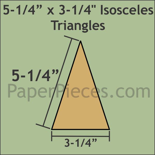 5-1/4" x 3-1/4" Isosceles Triangle