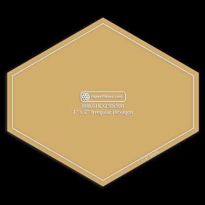 2-1/2" x 5" Irregular Hexagon