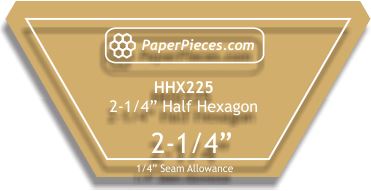 2-1/4" Half Hexagons