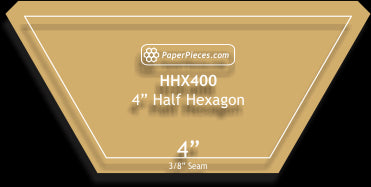 4" Half Hexagons