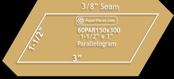 1-1/2" x 3" 60 Degree Parallelograms