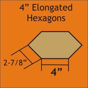 4" Elongated Hexagon