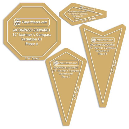 12" Mariner's Compass Variation 01